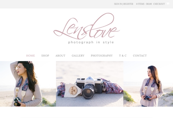Red Swirl Design Website Portfolio: Lens love ecommerce website